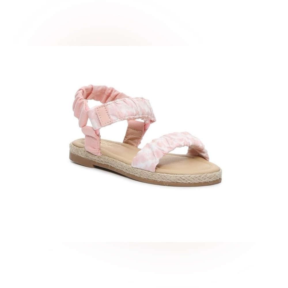 Crown Vintage “Natalie” Pink White Tie Dye Adjustable Slingback Sandal Size 5
